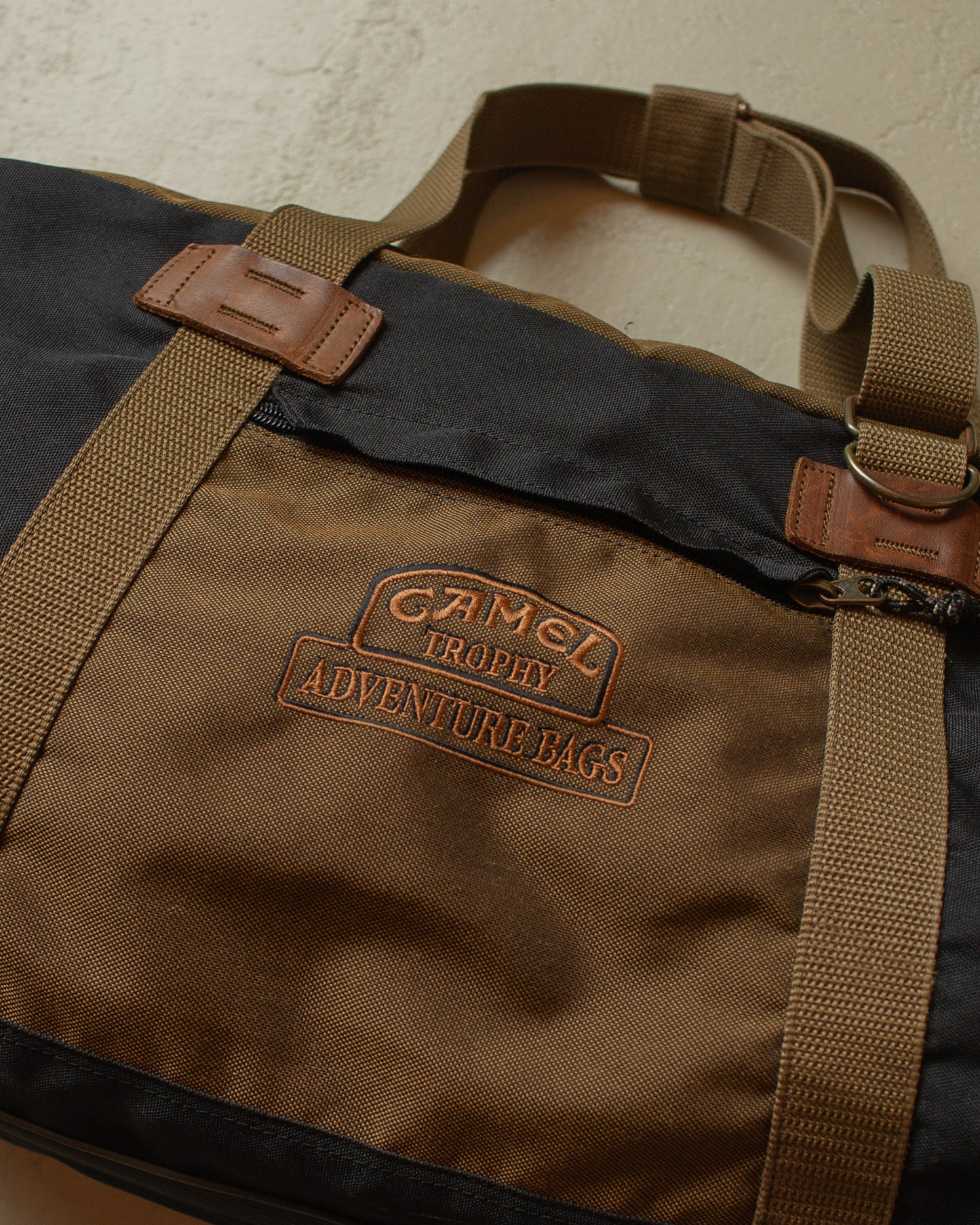 1990s Camel Adventure Wear Duffle Bag black