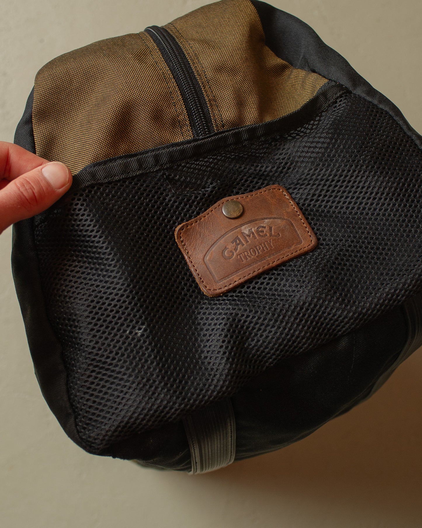 1990s Camel Adventure Wear Duffle Bag black