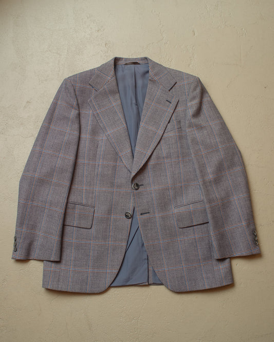 1960s/70s German checkered Two-Piece Suit grey - M/L