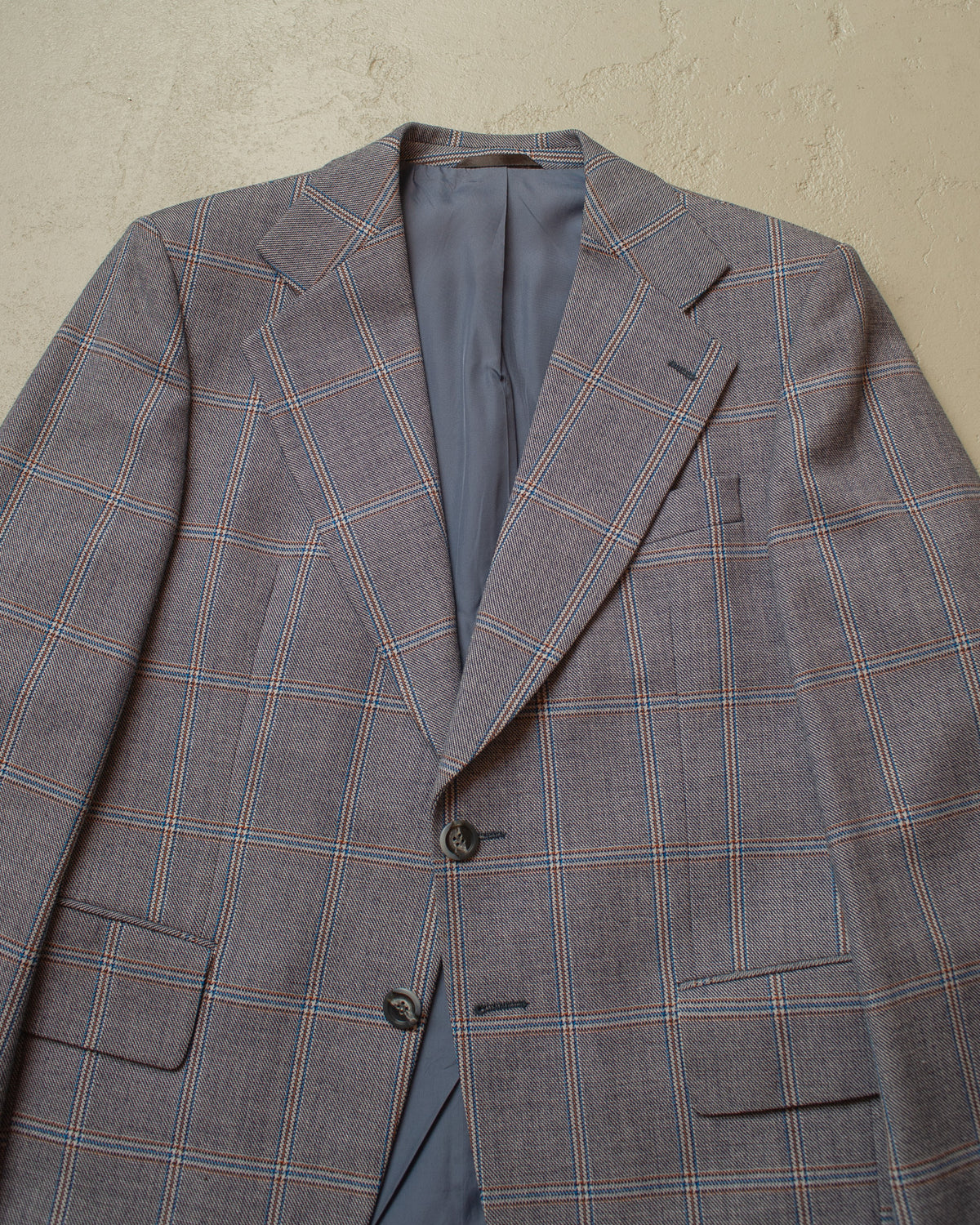 1960s/70s German checkered Two-Piece Suit grey - M/L