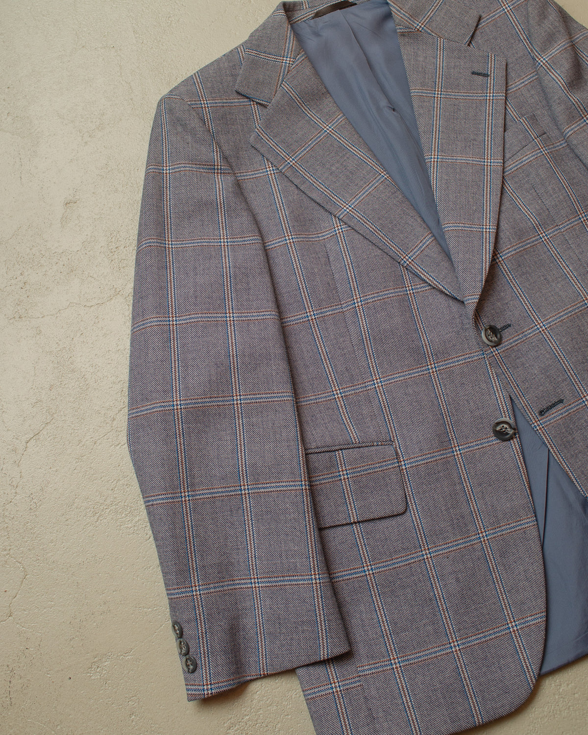 1960s/70s German checkered Two-Piece Suit grey - M/L