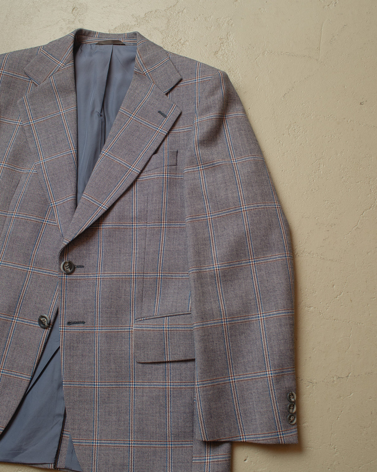 1960s/70s German checkered Two-Piece Suit grey - M/L