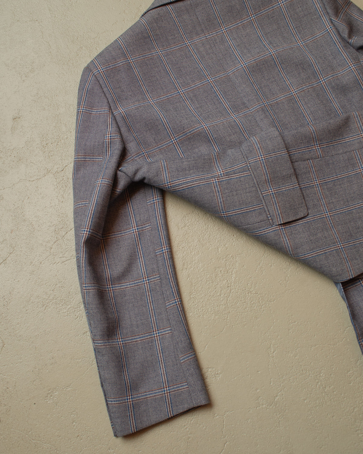 1960s/70s German checkered Two-Piece Suit grey - M/L