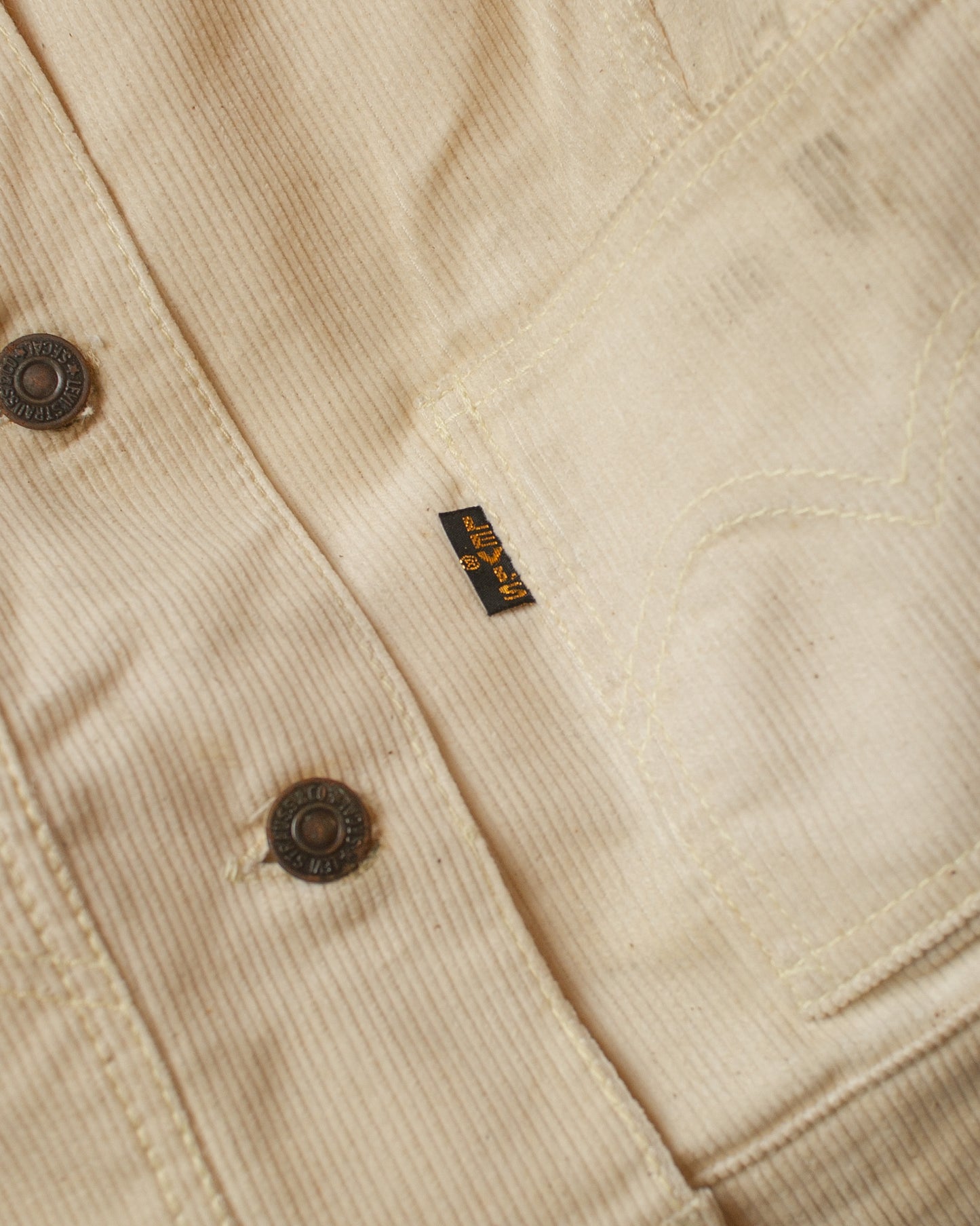 1960s Womens Deadstock Levi´s Big E Corduroy Jacket white - XS/S
