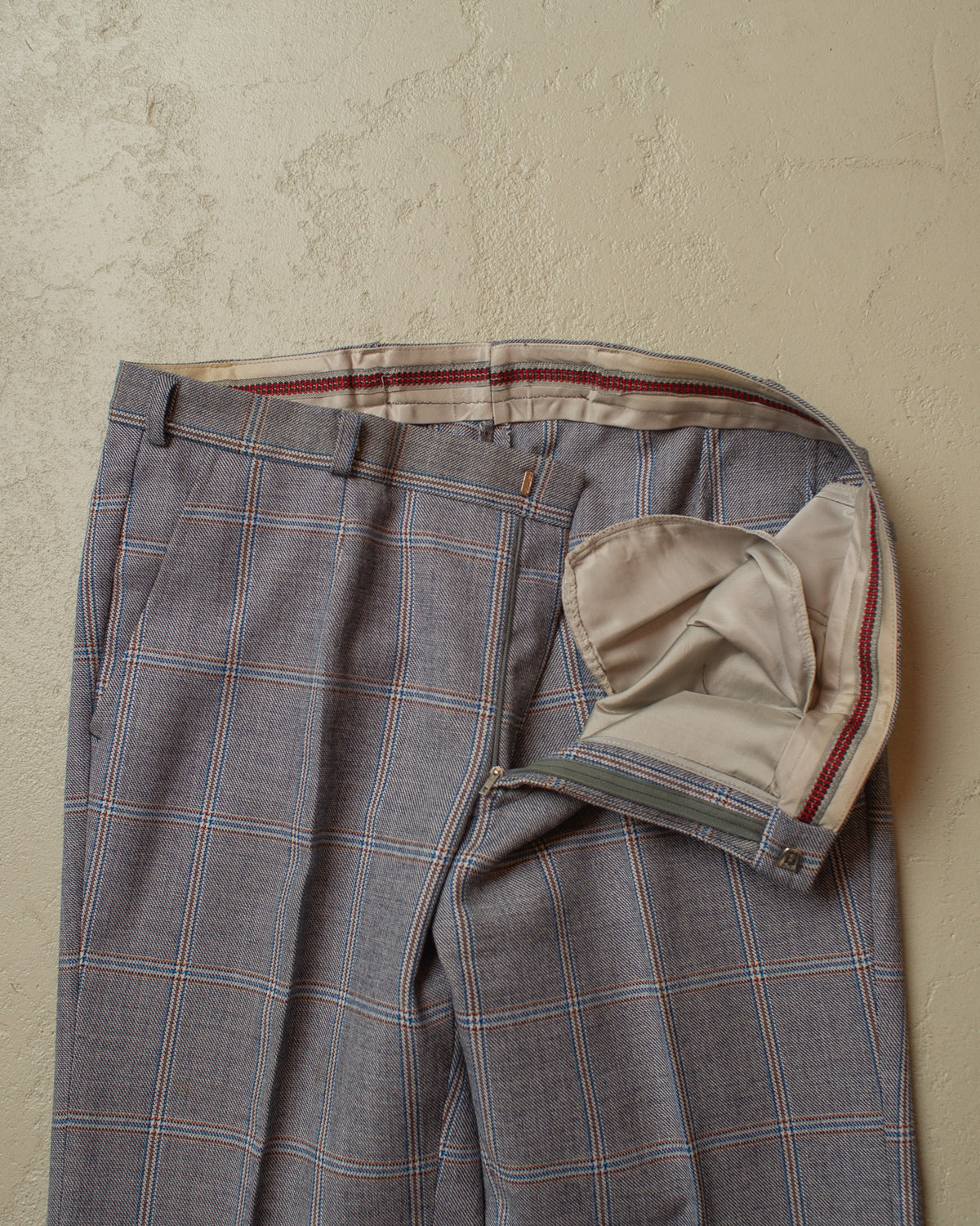 1960s/70s German checkered Two-Piece Suit grey - M/L