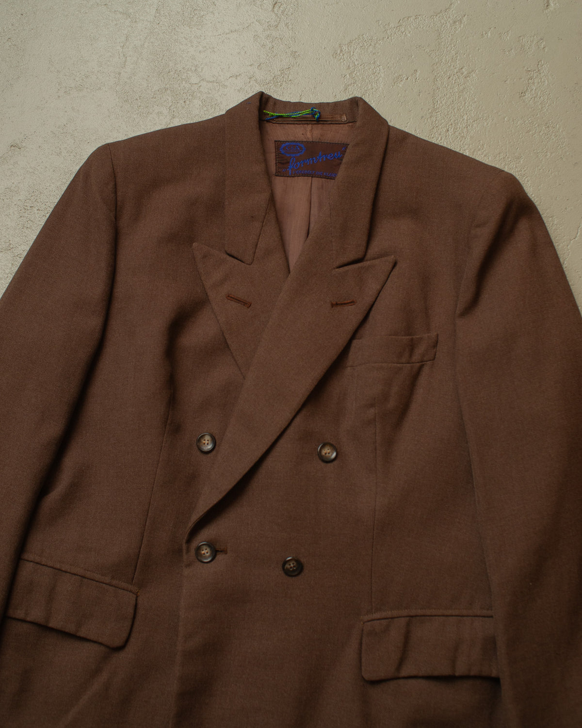 1940s/50s German Womens C&A Double breasted Suit brown - L/XL