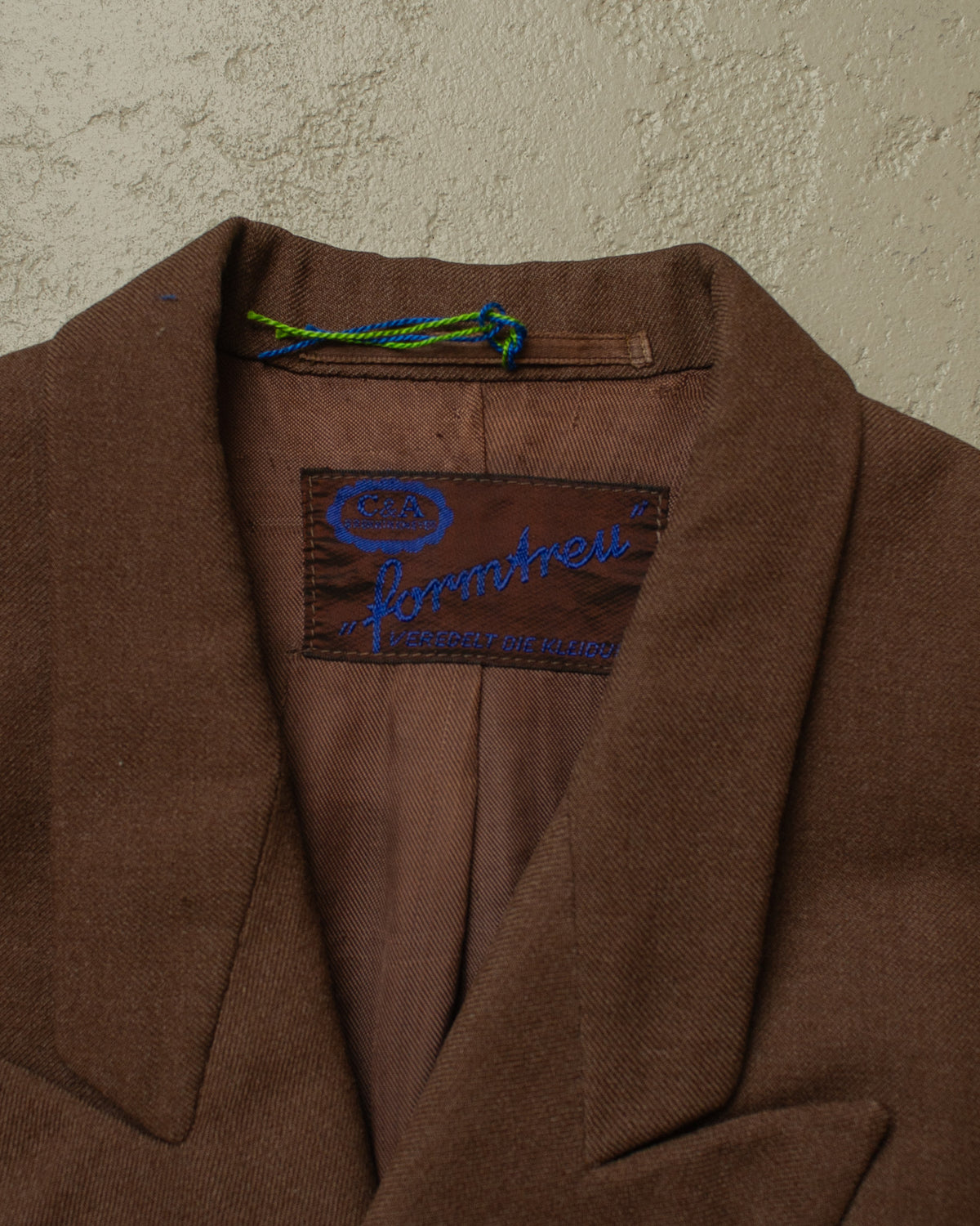 1940s/50s German Womens C&A Double breasted Suit brown - L/XL