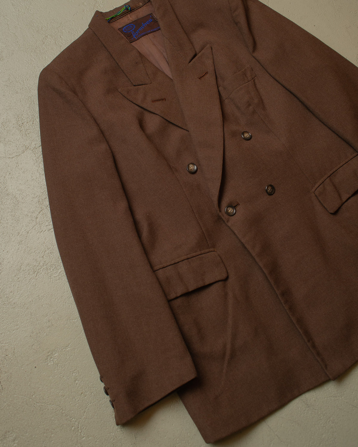 1940s/50s German Womens C&A Double breasted Suit brown - L/XL