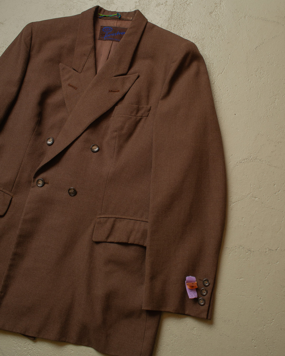 1940s/50s German Womens C&A Double breasted Suit brown - L/XL