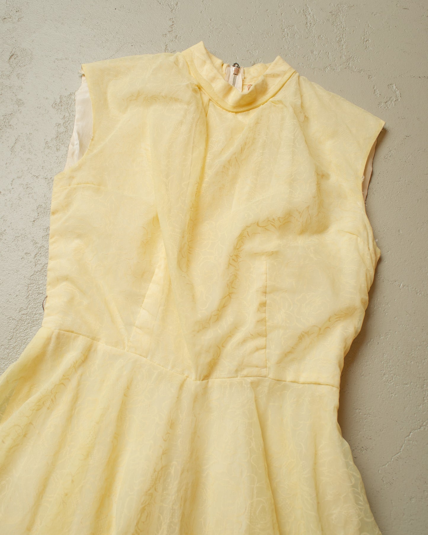 1950s/60s Womens Sleeveless Dress yellow - M