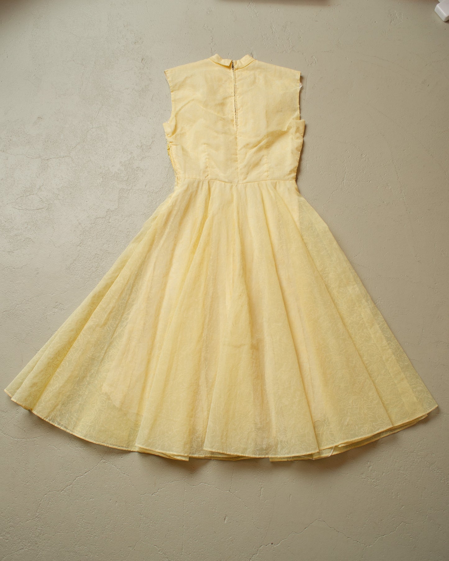 1950s/60s Womens Sleeveless Dress yellow - M