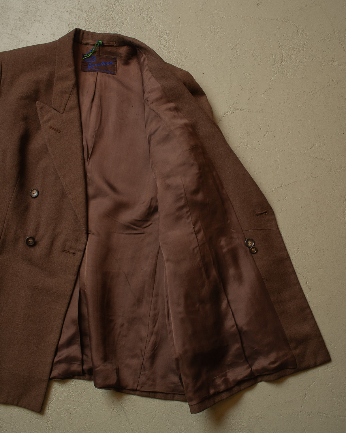 1940s/50s German Womens C&A Double breasted Suit brown - L/XL