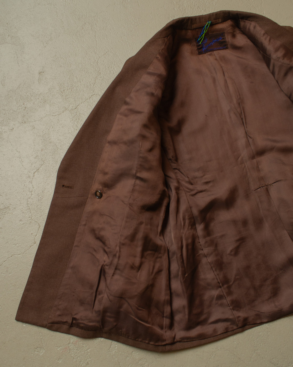 1940s/50s German Womens C&A Double breasted Suit brown - L/XL