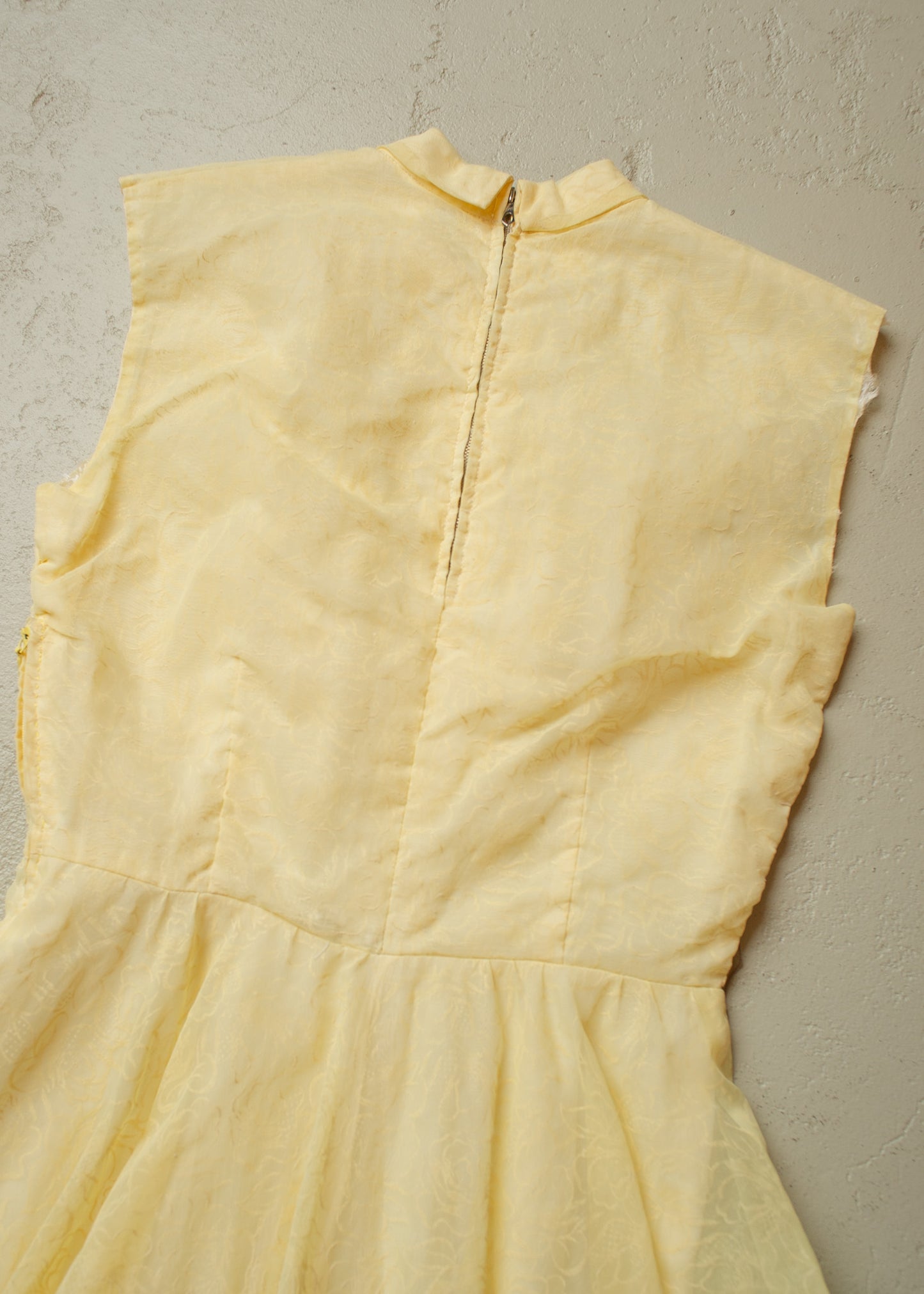 1950s/60s Womens Sleeveless Dress yellow - M