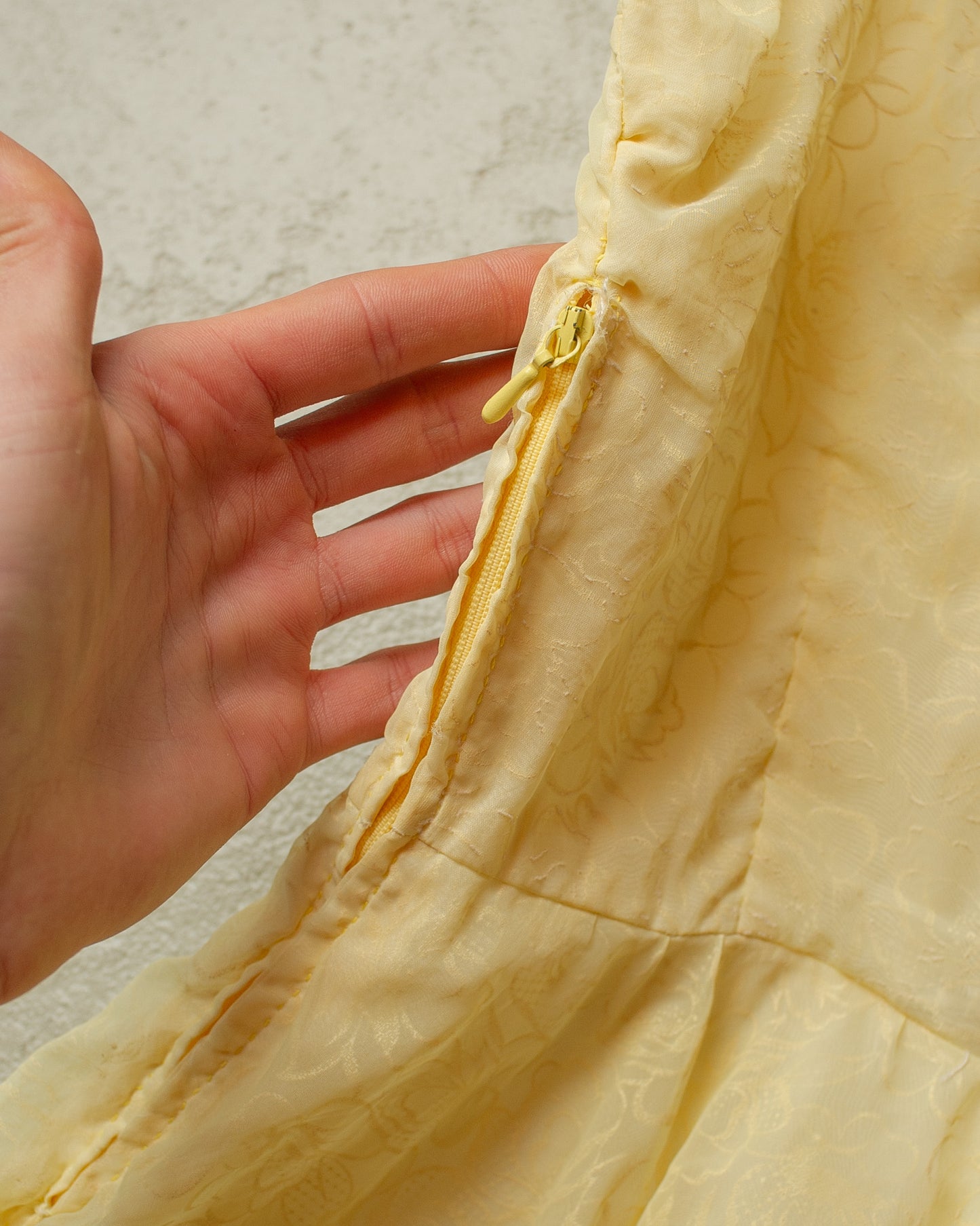 1950s/60s Womens Sleeveless Dress yellow - M