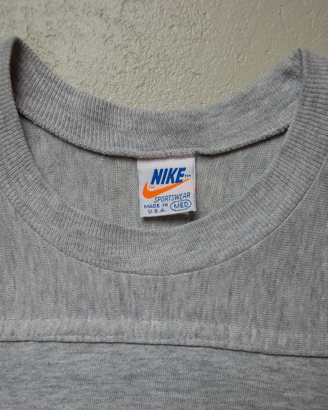 early 80s Nike Sleeve Print T-shirt grey - M