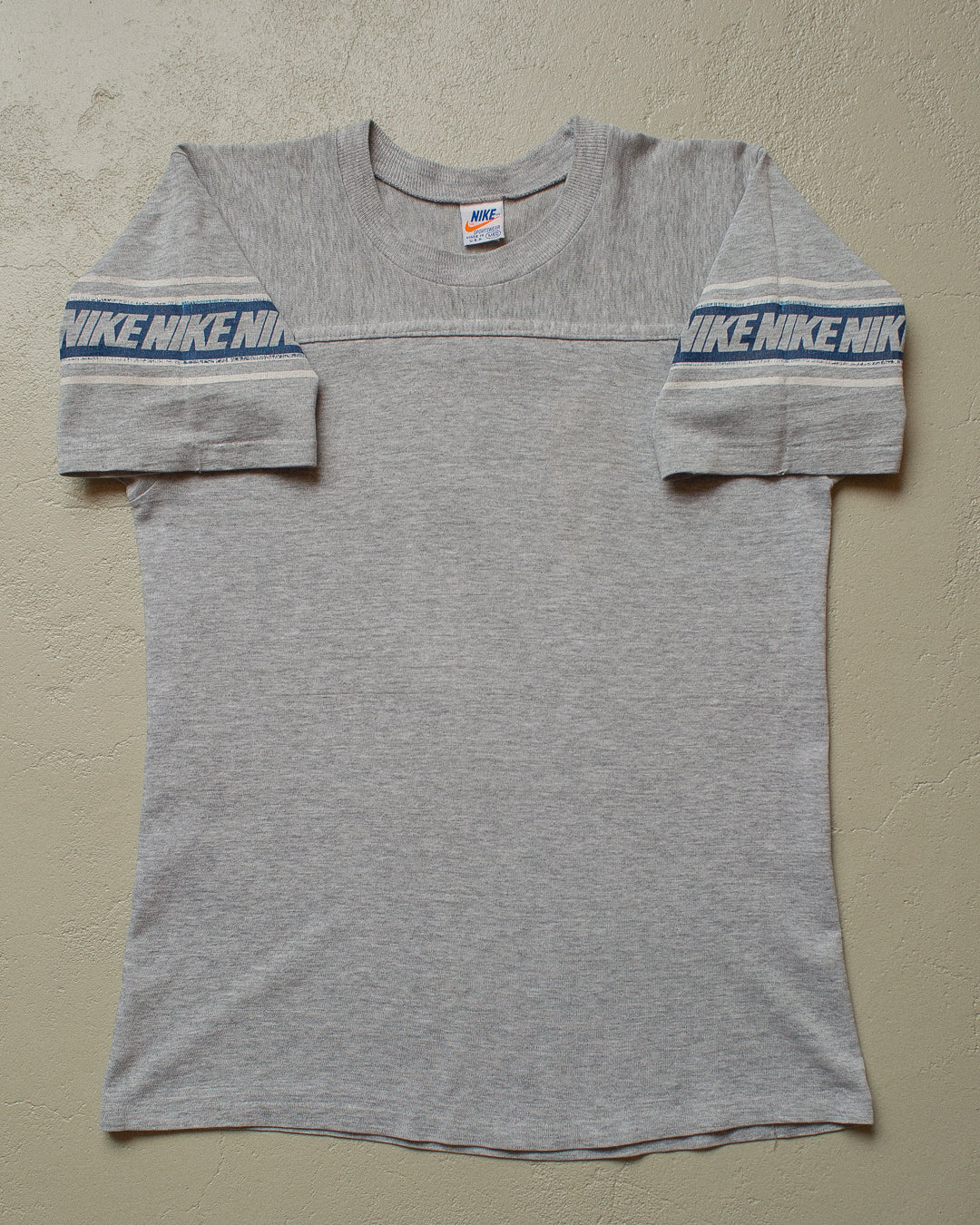 early 80s Nike Sleeve Print T-shirt grey - M