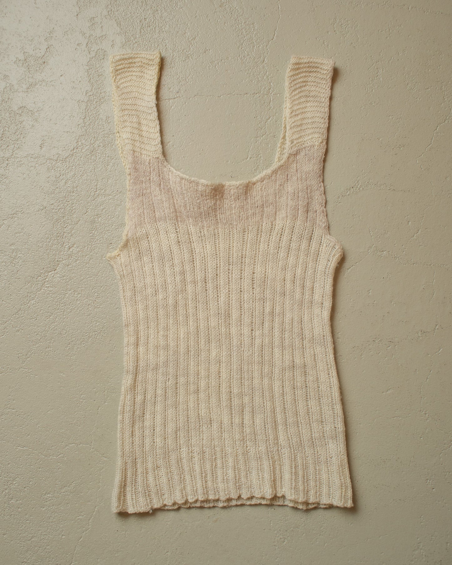 1920s Womens Handknit Undershirt beige - S