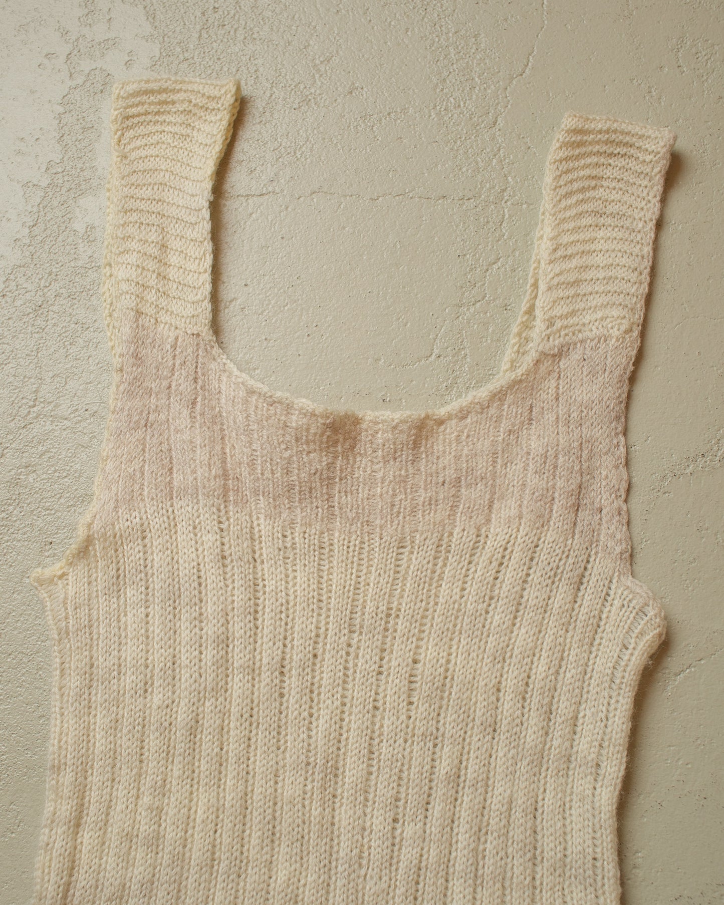 1920s Womens Handknit Undershirt beige - S