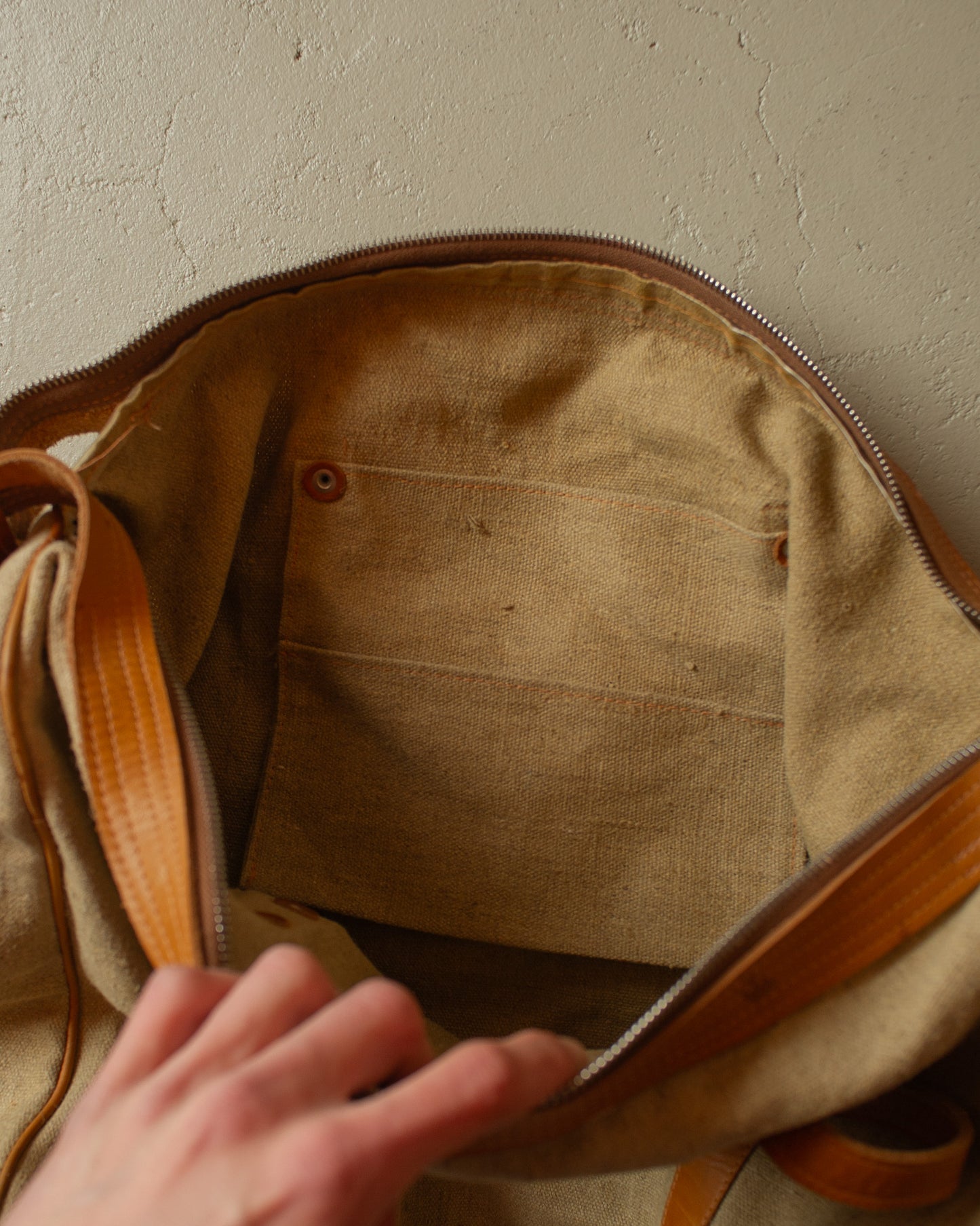 1960s/70s Duffle Bag beige
