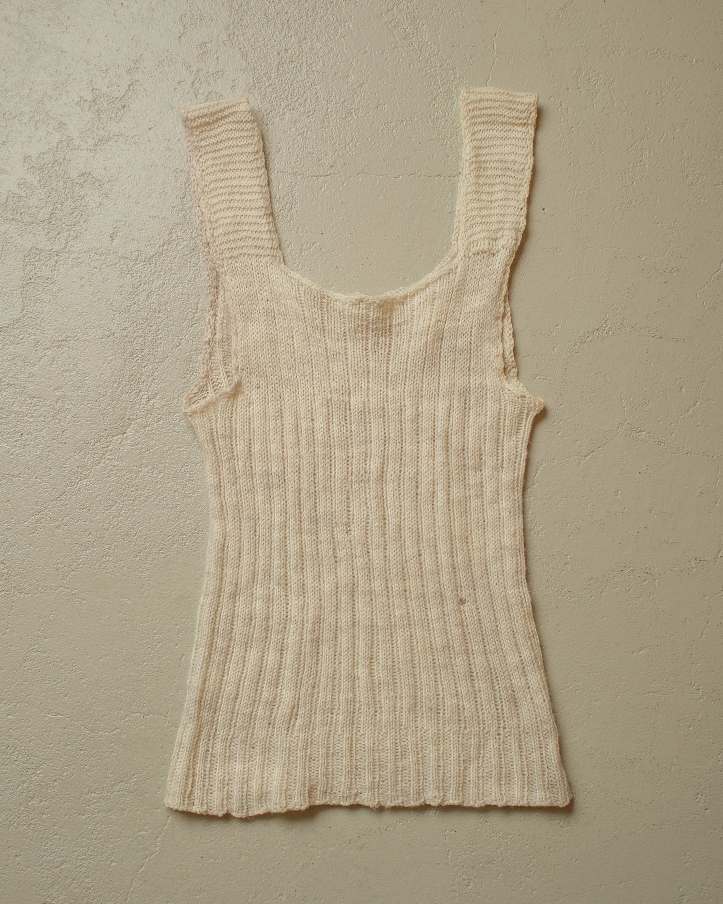 1920s Womens Handknit Undershirt beige - S
