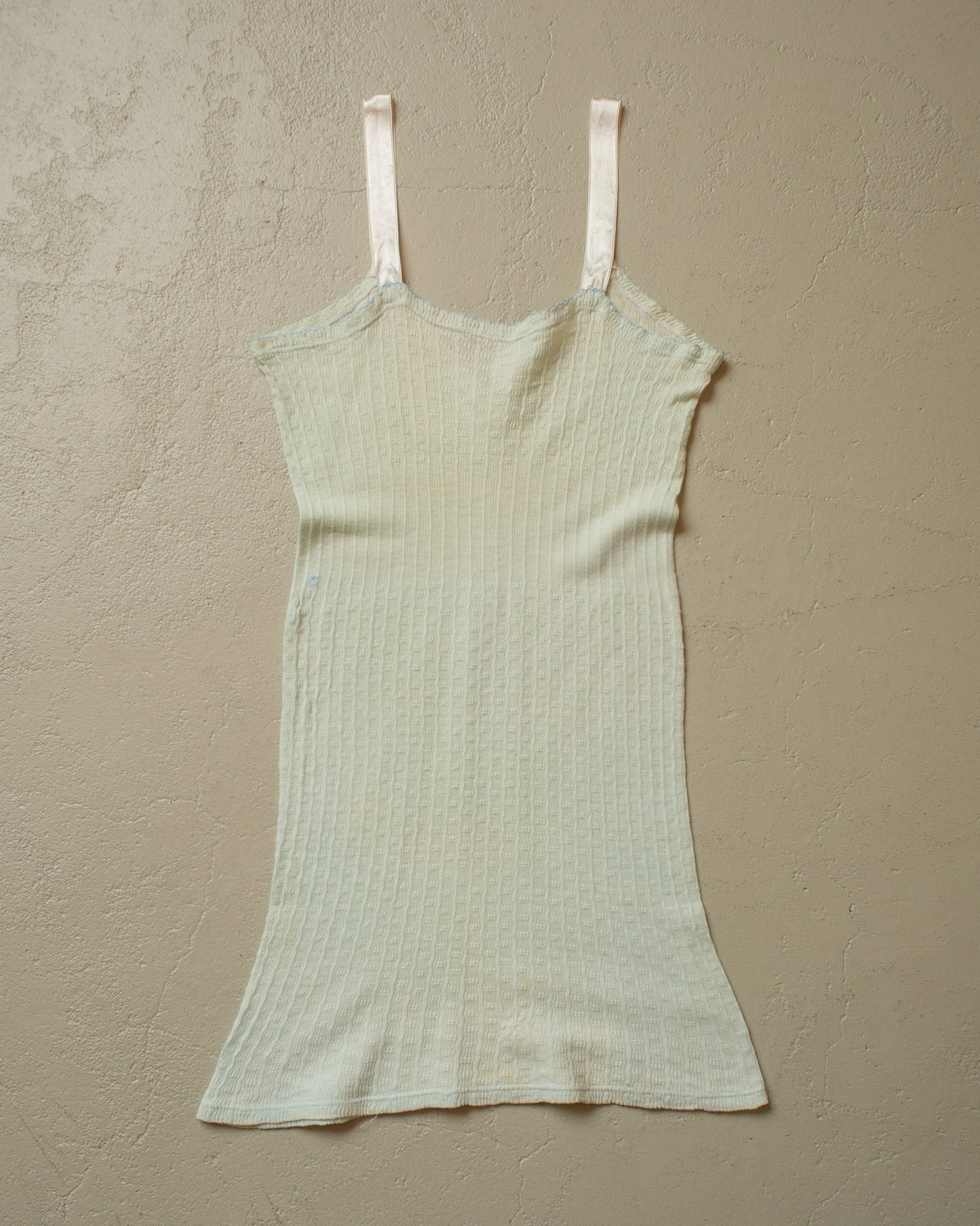 1920s Womens Knit Undershirt blue - S/M