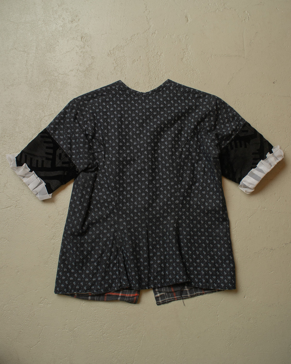 ca. 1900s-30s German Womens Traditional Flower Shirt Jacket black - M