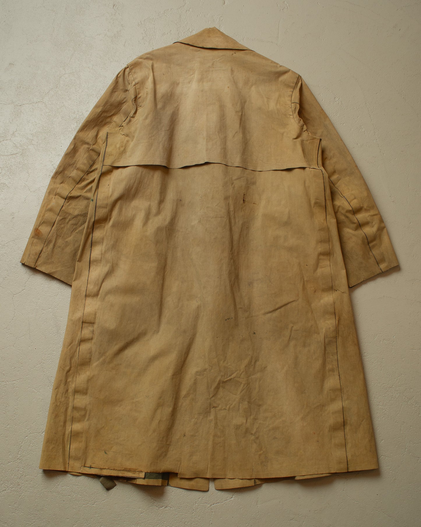 1943 US Army WW2 Rubber Rain Coat beige - M