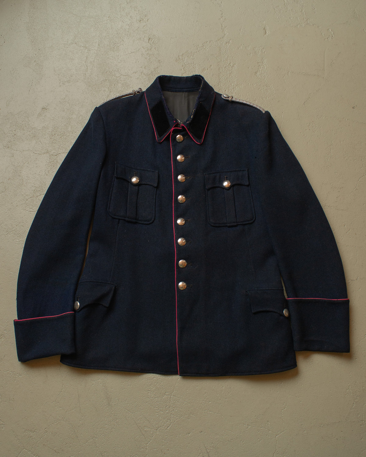 ca. 1930s German Volunteer Firefighter Wool Tunic nayvblue - M