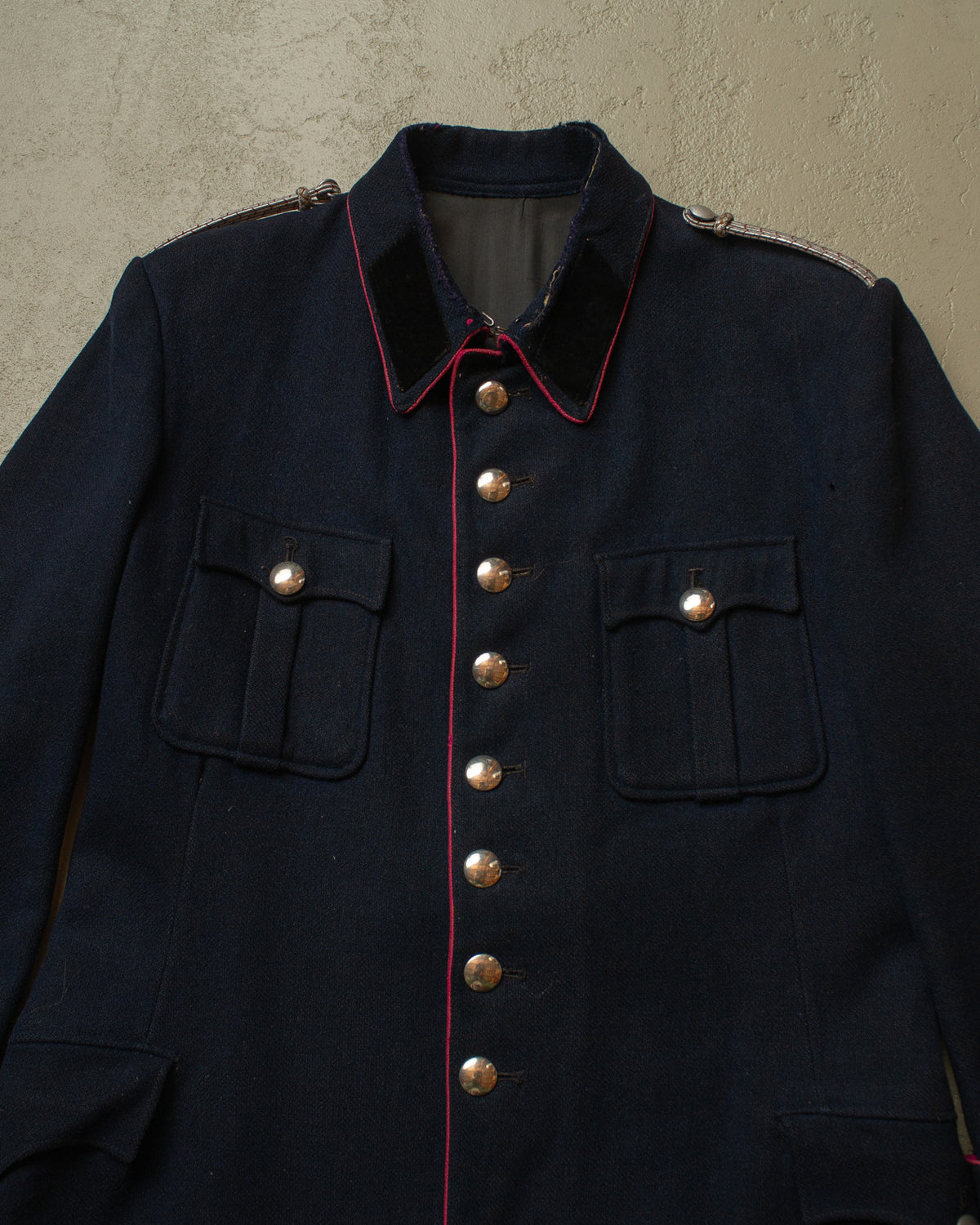 ca. 1930s German Volunteer Firefighter Wool Tunic nayvblue - M