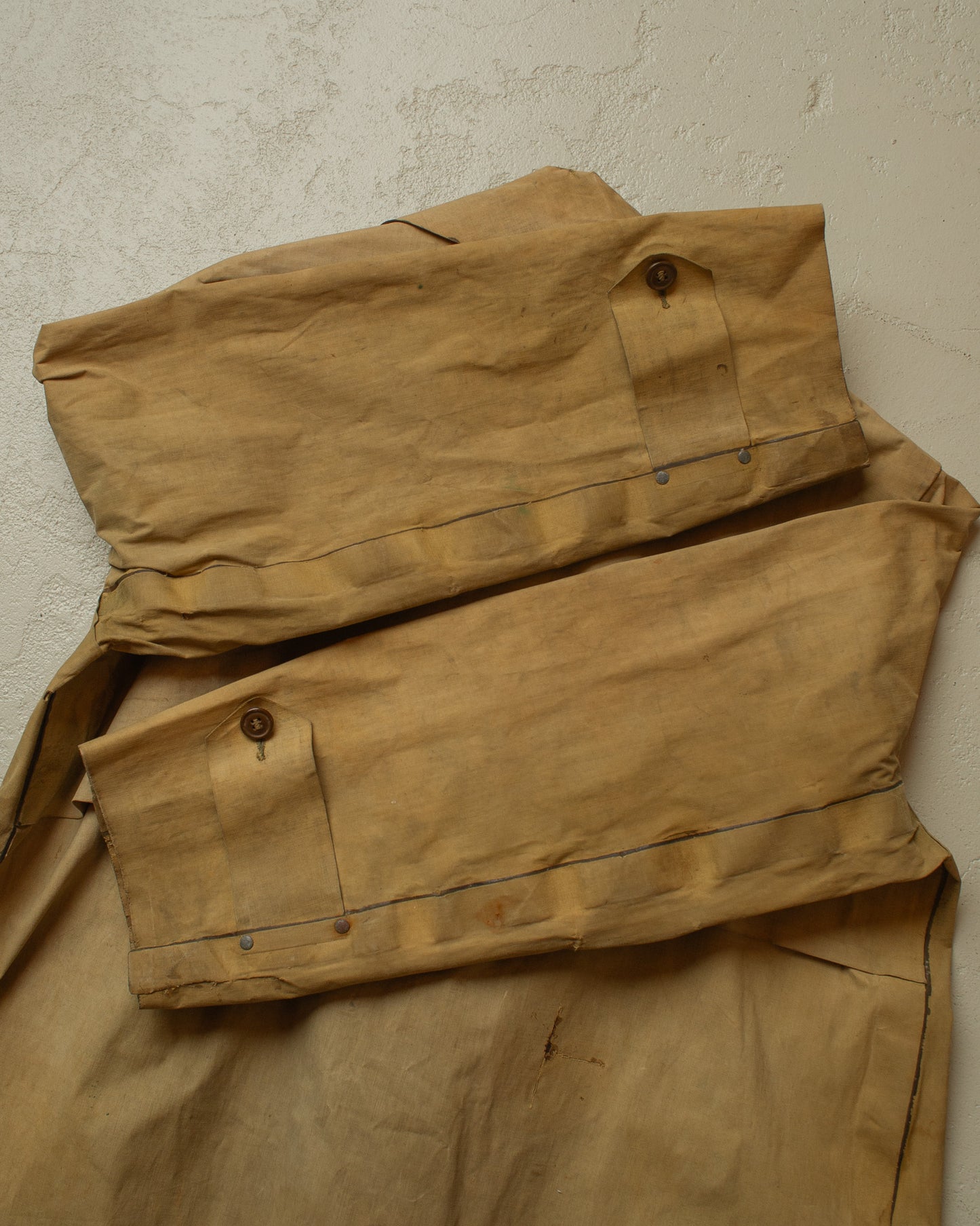 1943 US Army WW2 Rubber Rain Coat beige - M