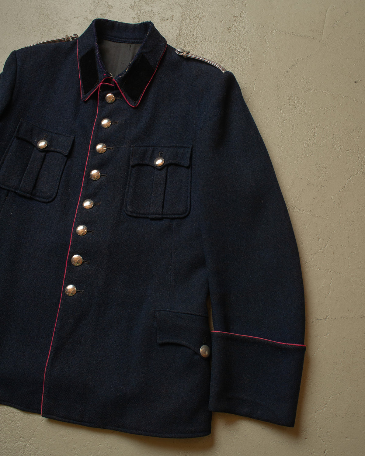 ca. 1930s German Volunteer Firefighter Wool Tunic nayvblue - M