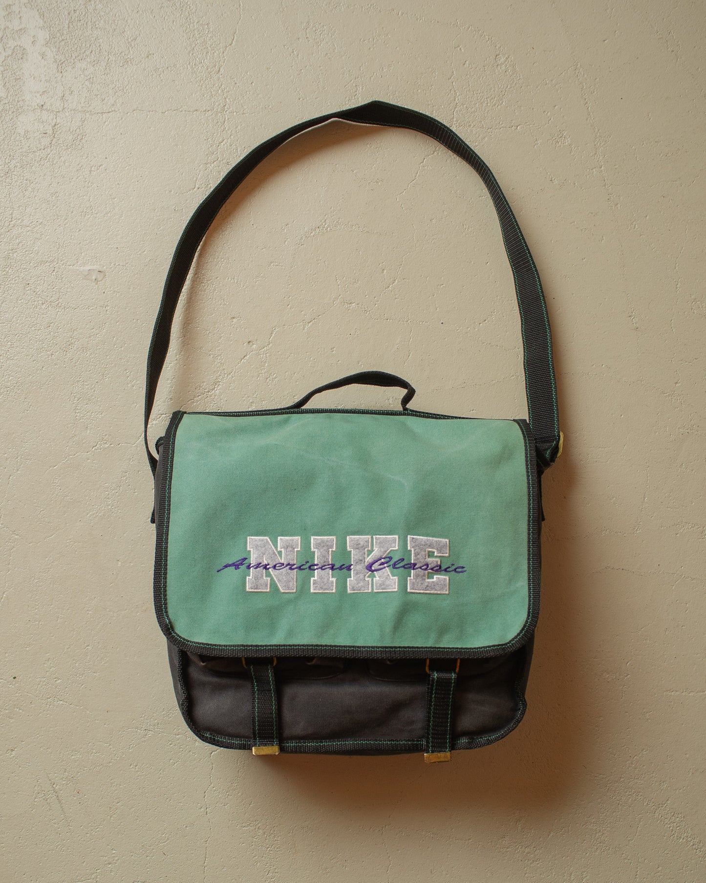 1990s Nike Shoulder Bag faded green/black