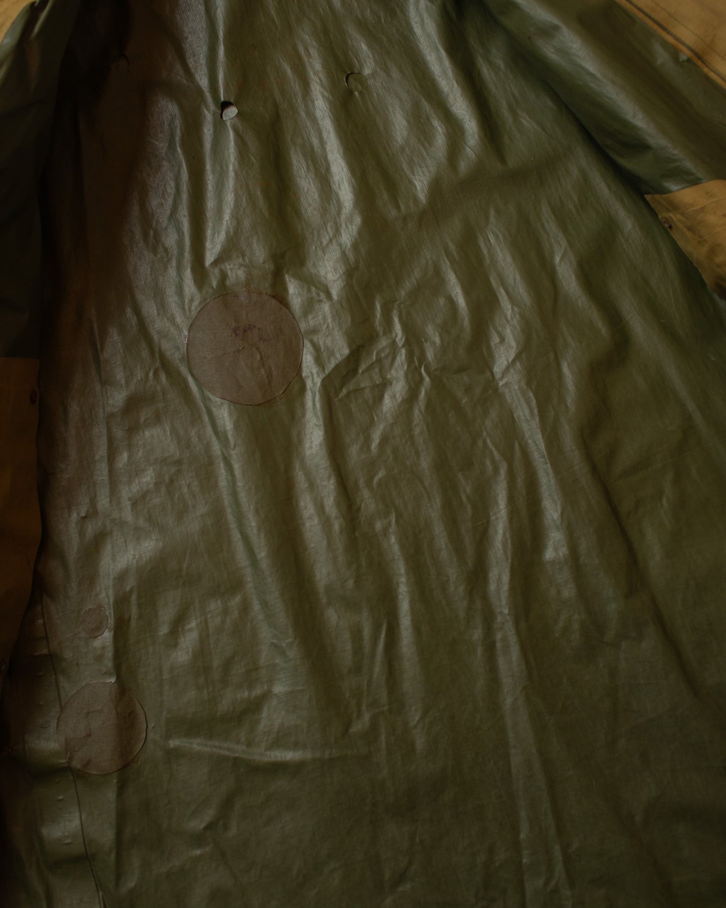 1943 US Army WW2 Rubber Rain Coat beige - M