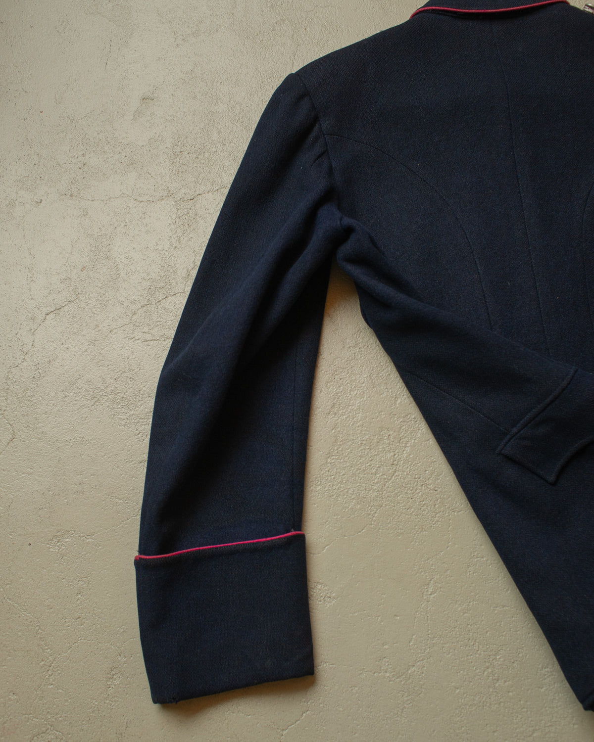 ca. 1930s German Volunteer Firefighter Wool Tunic nayvblue - M