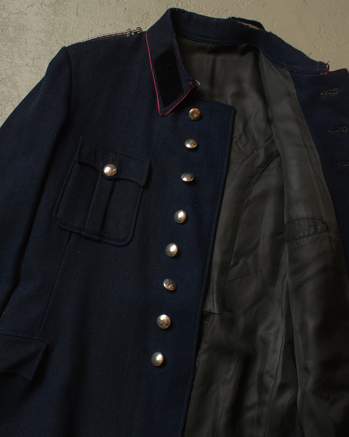 ca. 1930s German Volunteer Firefighter Wool Tunic nayvblue - M