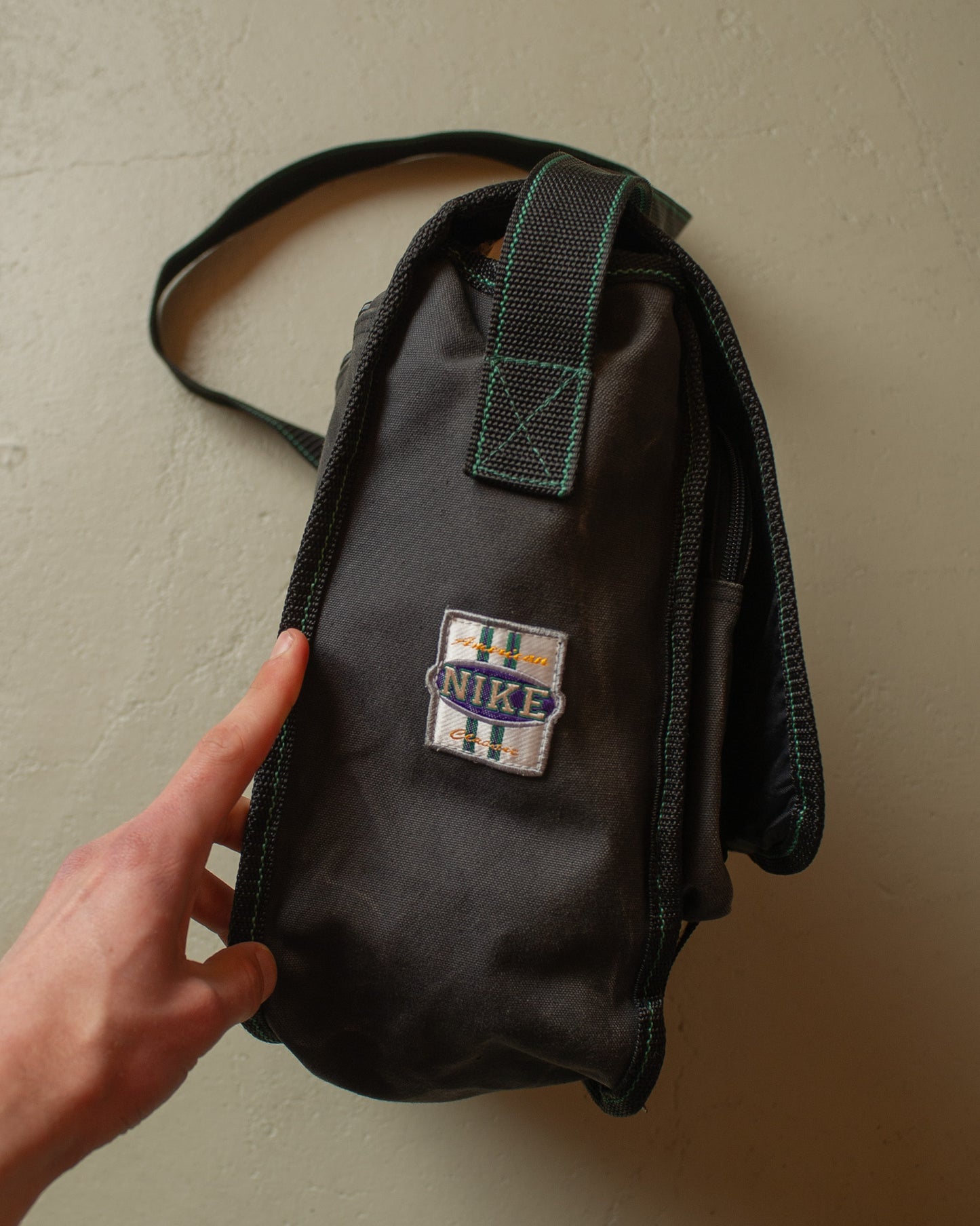 1990s Nike Shoulder Bag faded green/black
