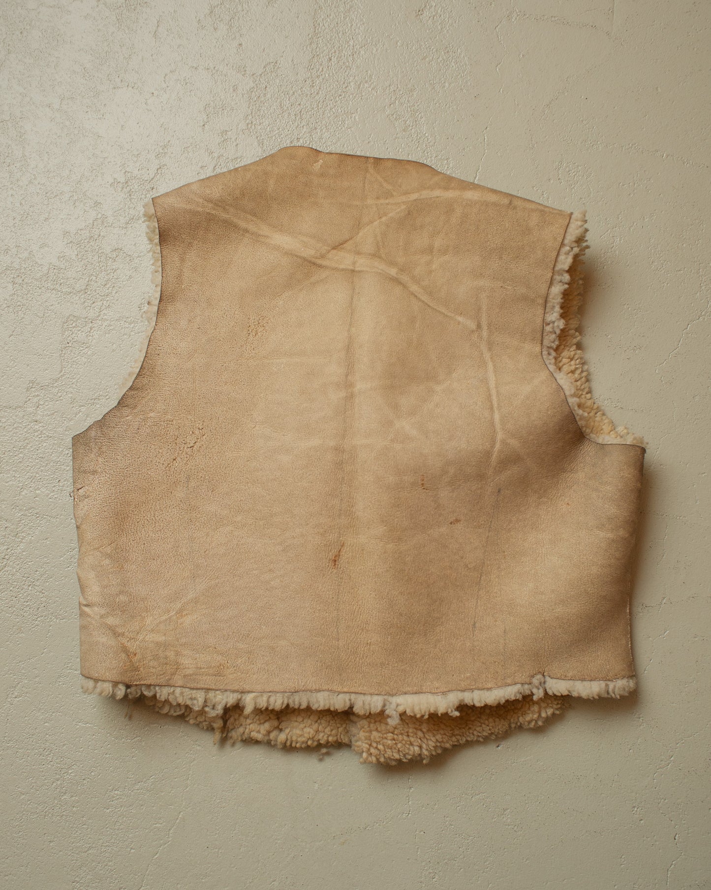 1940s German WW2 Sheepskin Vest grey - M