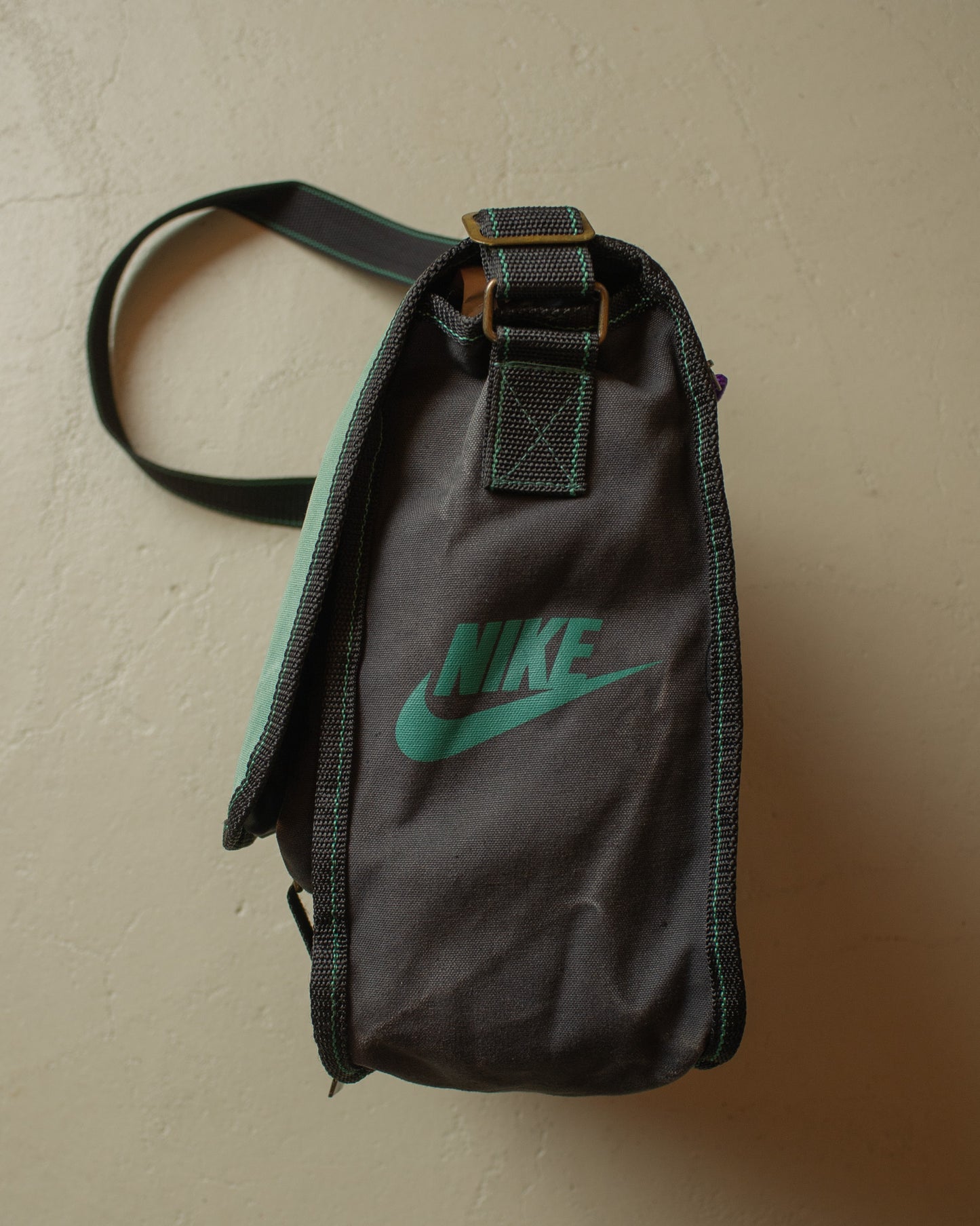 1990s Nike Shoulder Bag faded green/black
