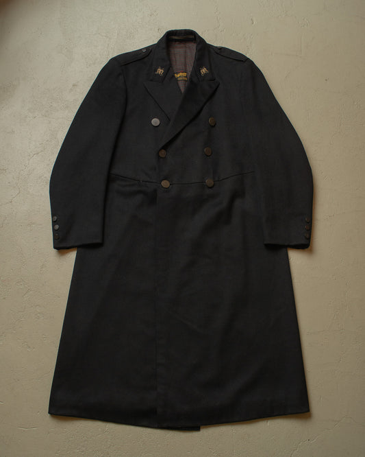 ca. 1920s Eindhoven made Wool Overcoat black - M/L