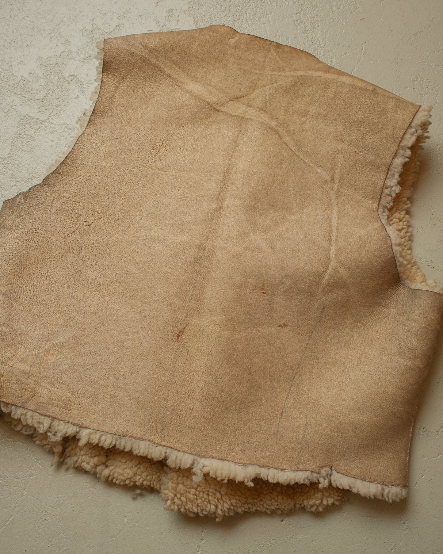 1940s German WW2 Sheepskin Vest grey - M