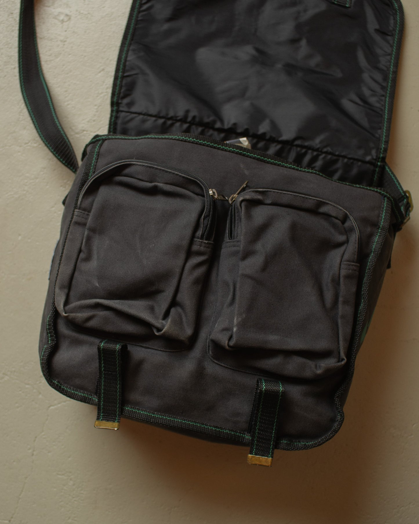 1990s Nike Shoulder Bag faded green/black