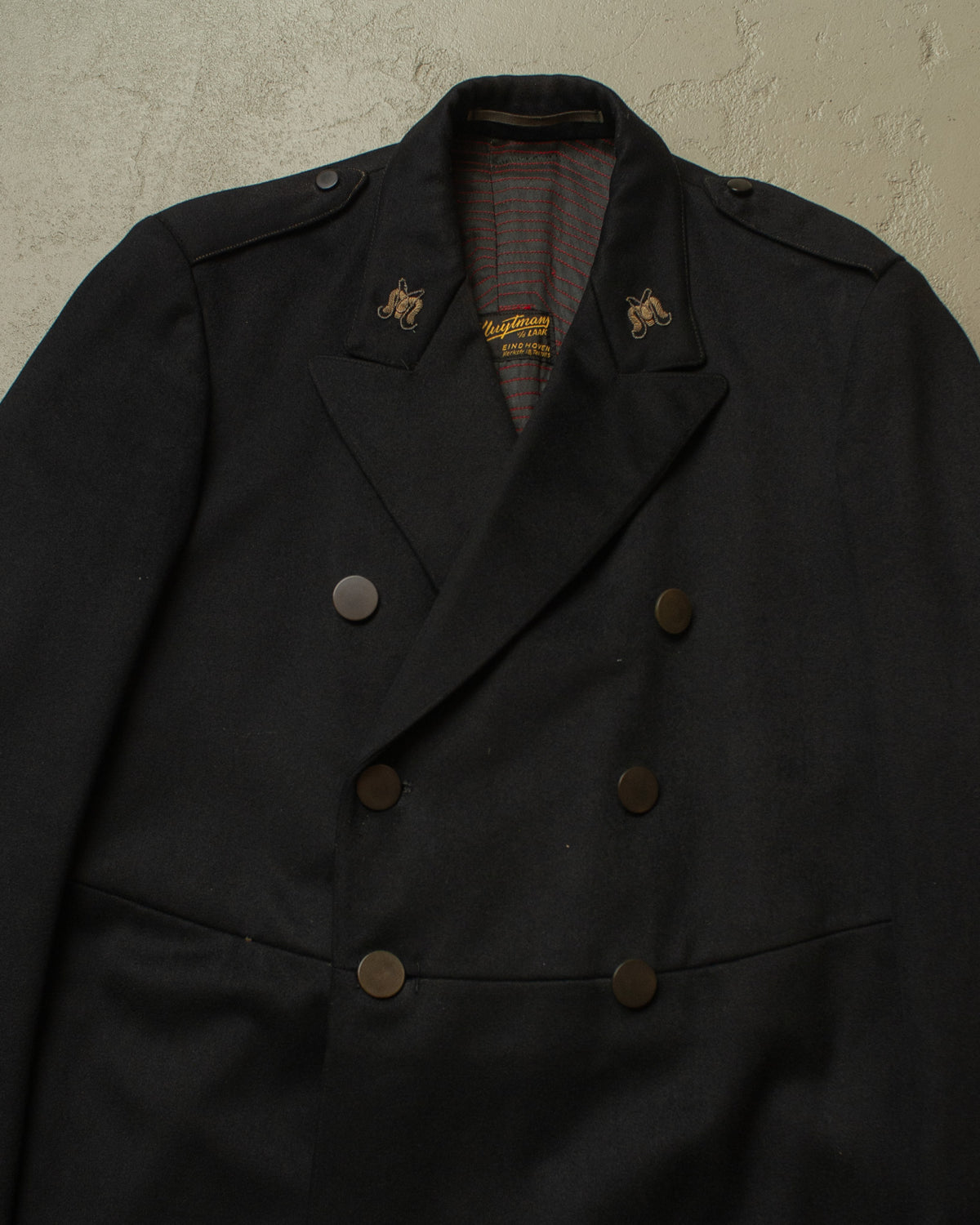 ca. 1920s Eindhoven made Wool Overcoat black - M/L