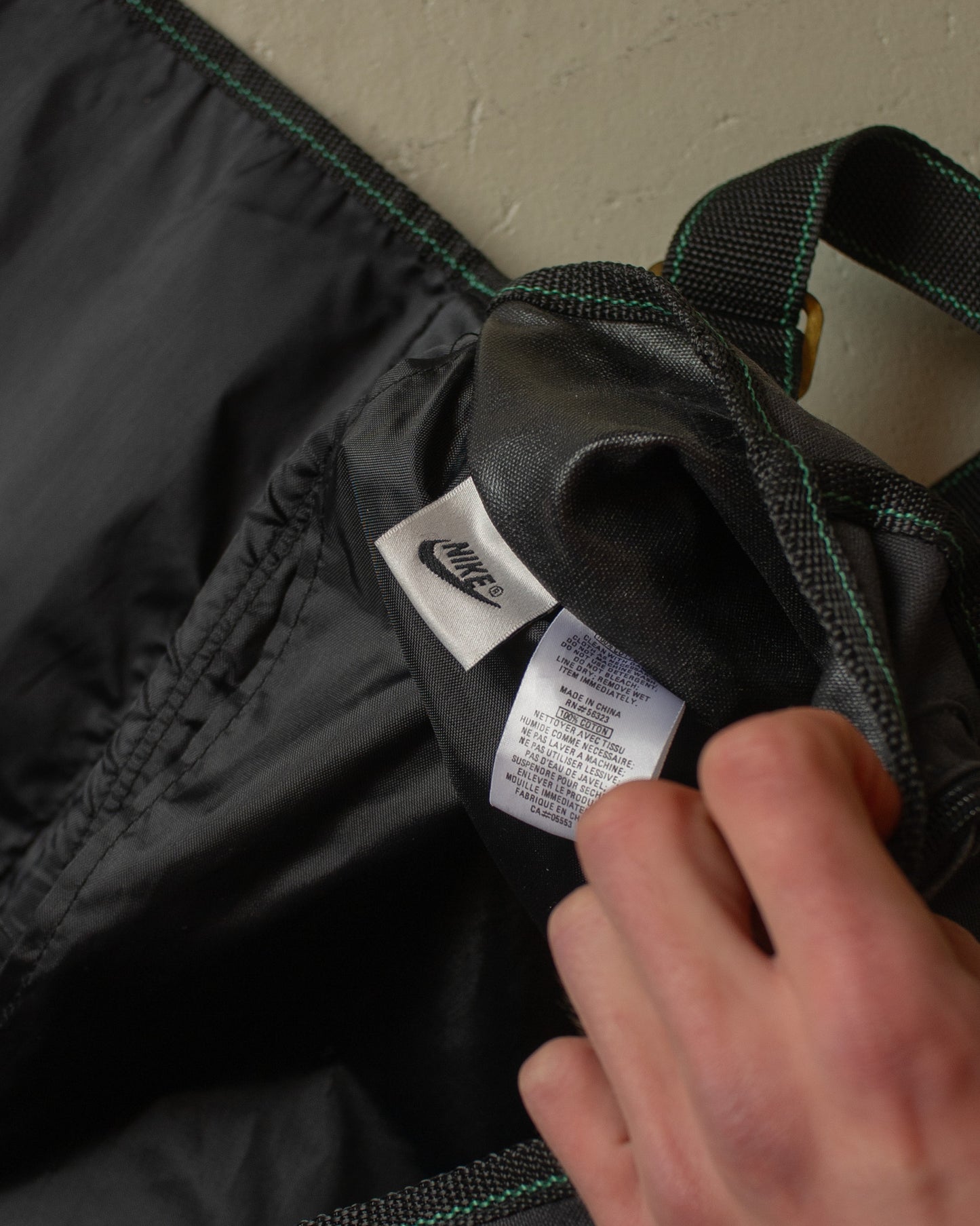 1990s Nike Shoulder Bag faded green/black