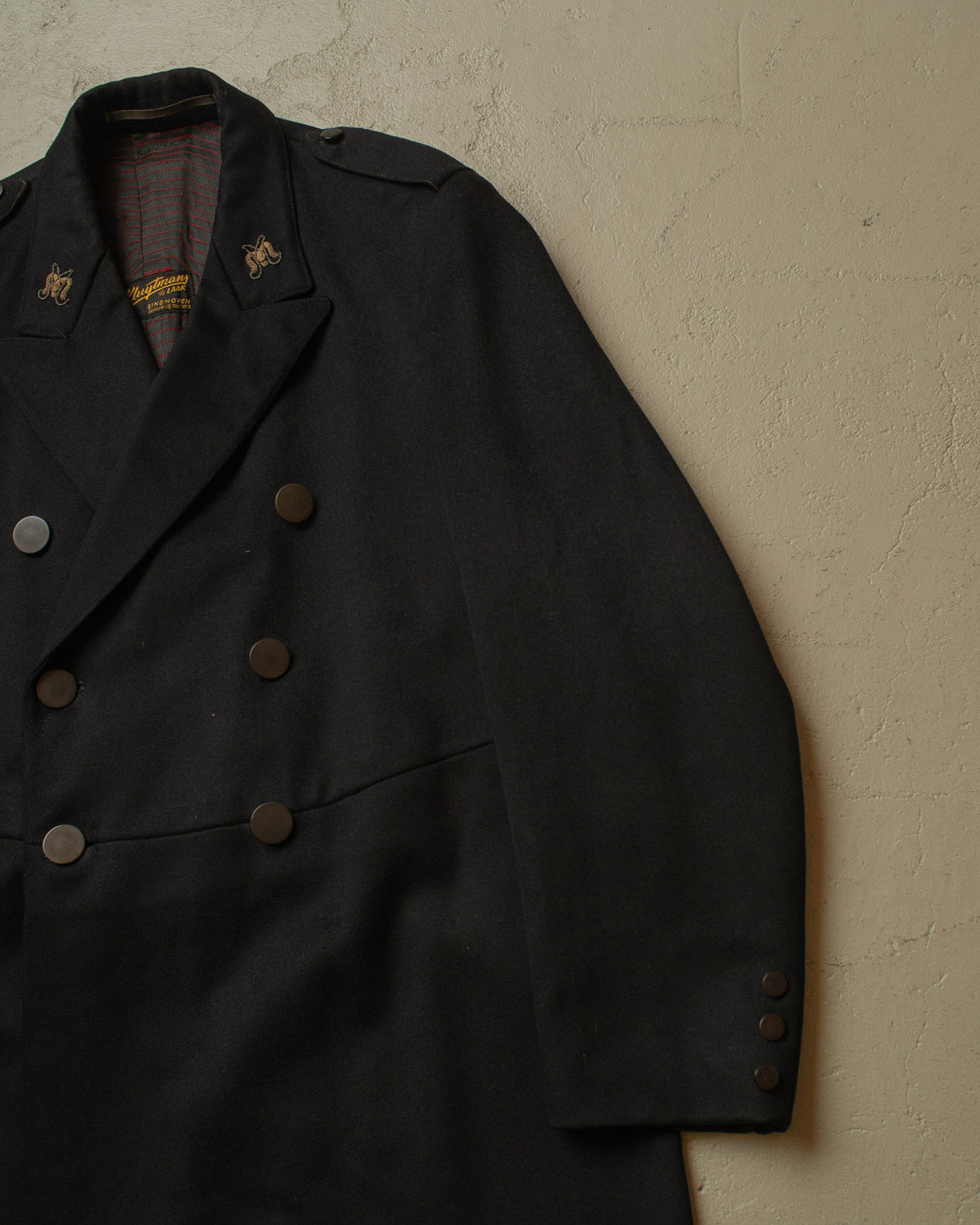 ca. 1920s Eindhoven made Wool Overcoat black - M/L