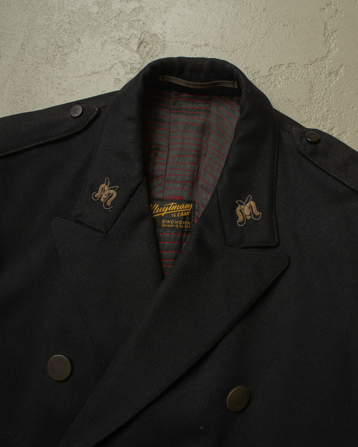 ca. 1920s Eindhoven made Wool Overcoat black - M/L