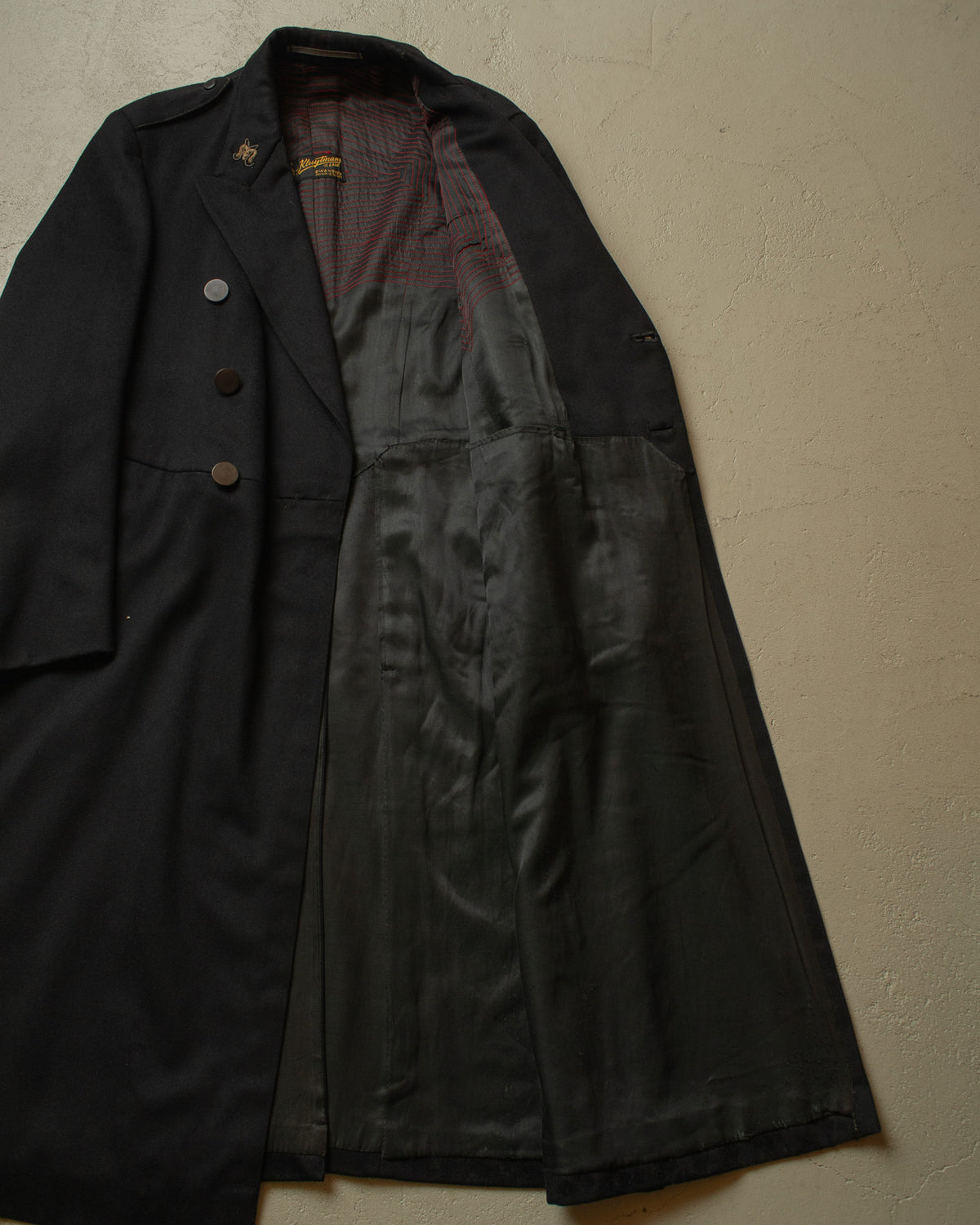 ca. 1920s Eindhoven made Wool Overcoat black - M/L