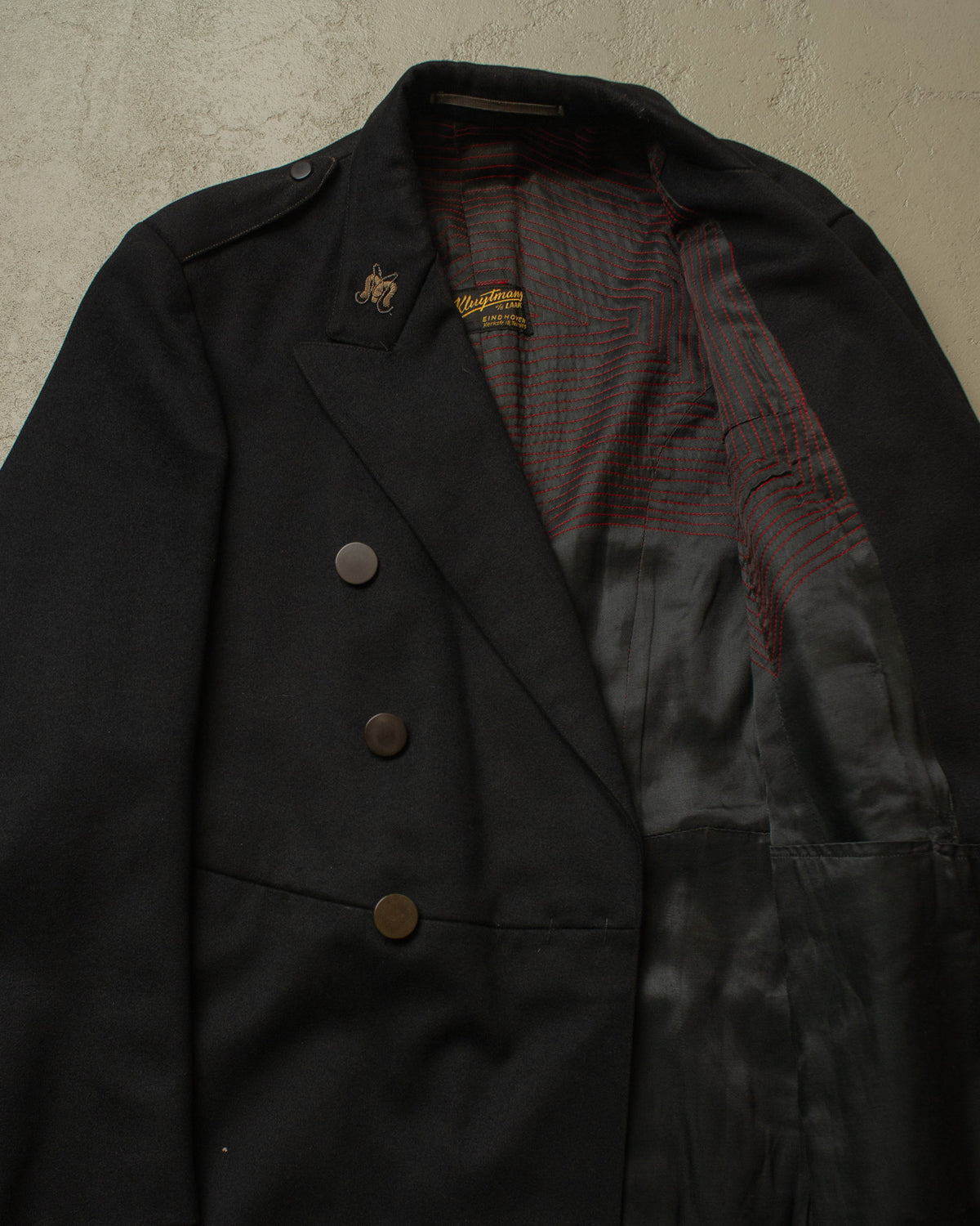 ca. 1920s Eindhoven made Wool Overcoat black - M/L