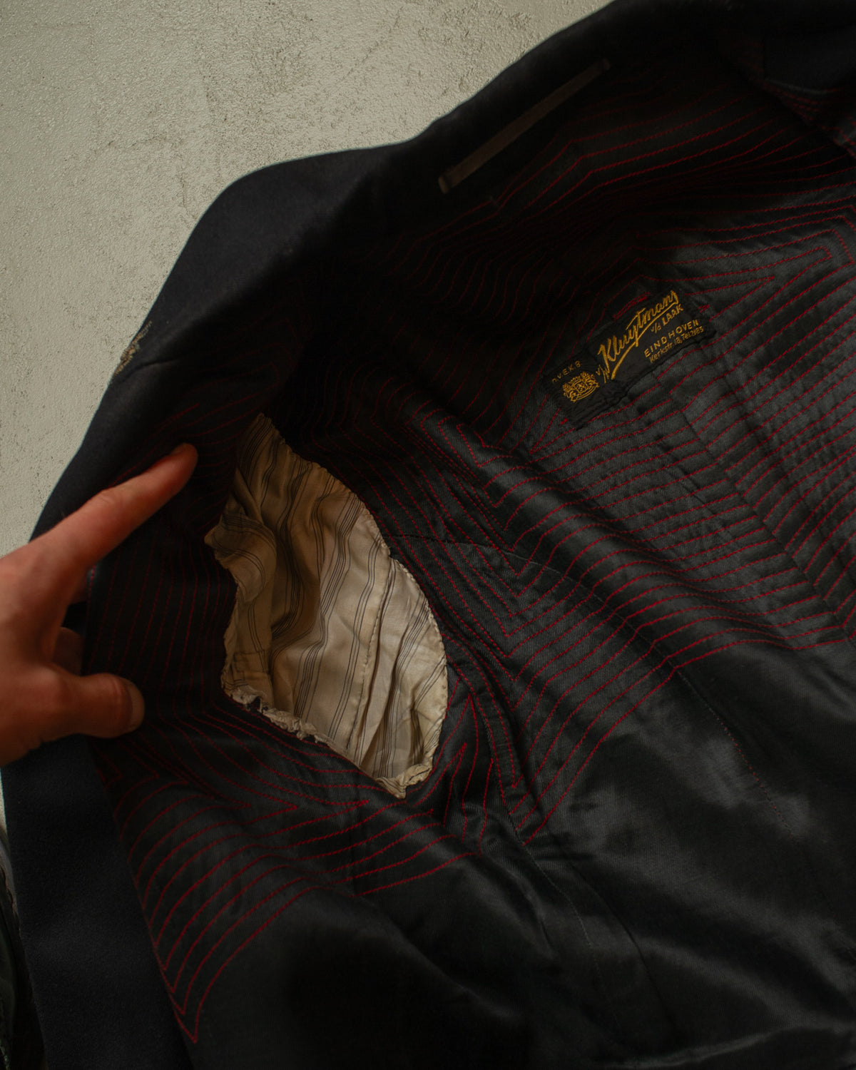ca. 1920s Eindhoven made Wool Overcoat black - M/L