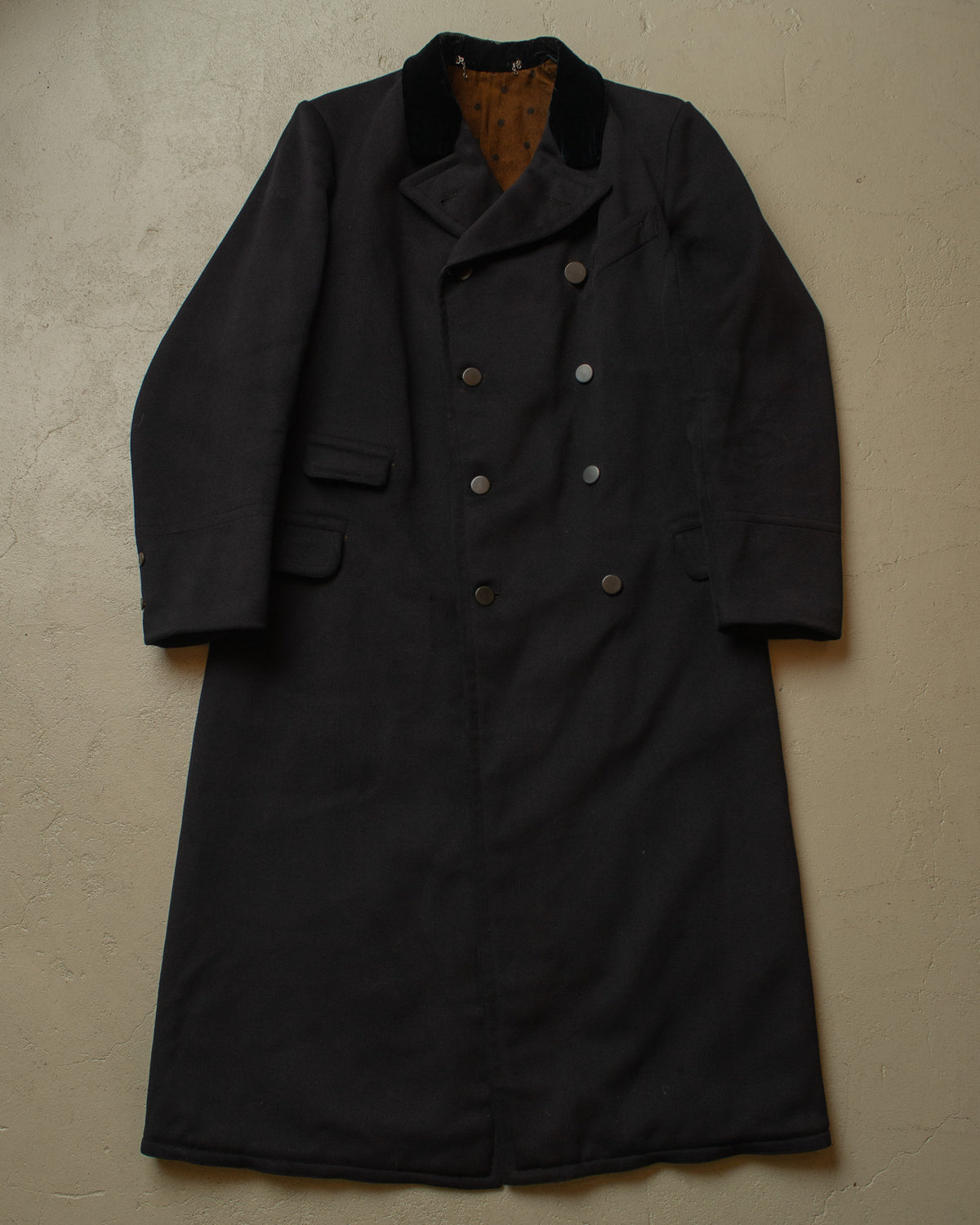 ca. 1920s German Double breasted Wool Overcoat black - M/L